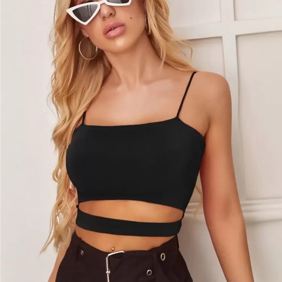 black cutout tank - Picture 1 of 2